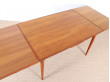 Table scandinave extensible en teck, 4 à 6 pers.