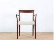 Fauteuil de bureau scandinave en palissandre de Rio.