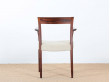 Fauteuil de bureau scandinave en palissandre de Rio.