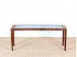 Coffee table / console in rosewood and ceramic tiles top