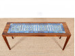 Coffee table / console in rosewood and ceramic tiles top