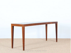 Coffee table / console in rosewood and ceramic tiles top