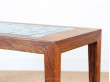 Coffee table / console in rosewood and ceramic tiles top