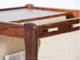 Magazine rack/ Rosewood occasional table