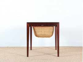 Scandinavian mahogany sewing / occasional table