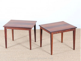 Pair of little coffee or occasional tables in Rio rosewood