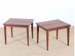 Pair of little coffee or occasional tables in Rio rosewood