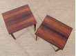 Pair of little coffee or occasional tables in Rio rosewood