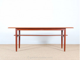 Scandinavian large coffee table in teak