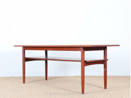 Scandinavian large coffee table in teak