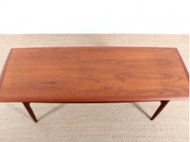 Scandinavian large coffee table in teak