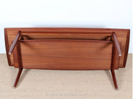 Scandinavian large coffee table in teak