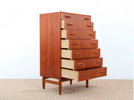 Scandinavian chest of 6 drawers in teak