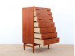 Scandinavian chest of 6 drawers in teak