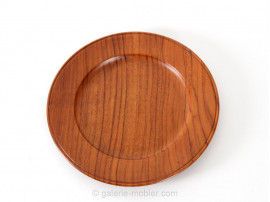 Set of 12 teak plates