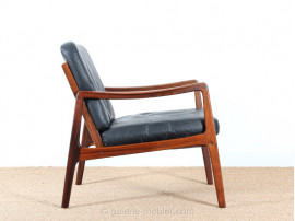 Fauteuil et repose pieds en palissandre de Rio modèle 110 (1951)