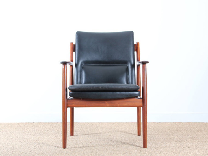 Fauteuil scandinave en palissandre de Rio modèle 431 