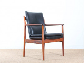 Fauteuil scandinave en palissandre de Rio modèle 431 