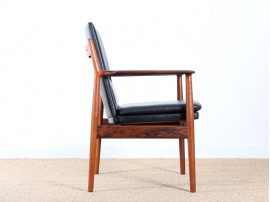 Fauteuil scandinave en palissandre de Rio modèle 431 