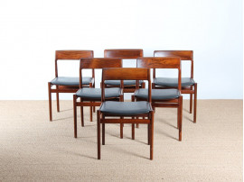 Set of 6 Scandinavian chairs in Rio rosewood