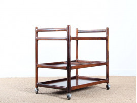 Scandinavian service trolley in rosewood 