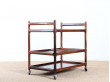 Scandinavian service trolley in rosewood 