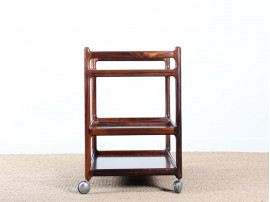 Scandinavian service trolley in rosewood 