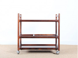 Scandinavian service trolley in rosewood 