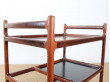 Table desserte roulante scandinave en palissandre de Rio