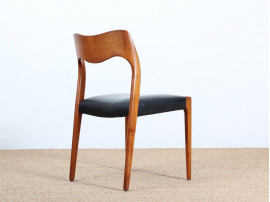 Set of 6 Scandinavian chairs in teak, model 71