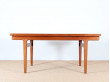 Grande table de repas scandinave en teck 6-10 pers