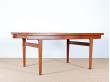 Grande table de repas scandinave en teck 6-10 pers