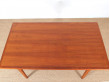 Grande table de repas scandinave en teck 6-10 pers