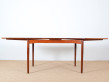 Scandinavian dining table in teak 4/6 seats