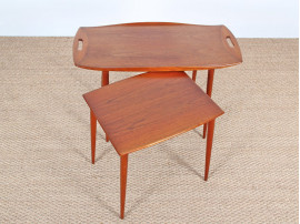 Teak nesting tables