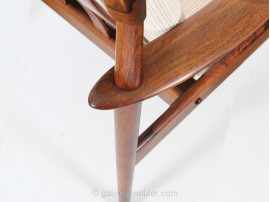 Pair of Scandinavian easy chairs in Rio rosewood, PJ56