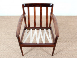 Pair of Scandinavian easy chairs in Rio rosewood, PJ56