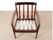 Pair of Scandinavian easy chairs in Rio rosewood, PJ56