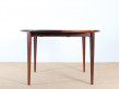 Scandinavian extendable dining table in Rio rosewood,  4/6 seats