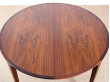 Scandinavian extendable dining table in Rio rosewood,  4/6 seats