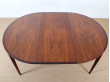 Scandinavian extendable dining table in Rio rosewood,  4/6 seats