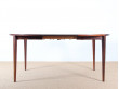 Table de repas scandinave extensible en palissandre de Rio 4/6 pers.