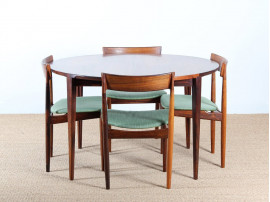 Scandinavian extendable dining table in Rio rosewood,  4/6 seats