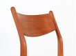 Suite de 4 chaises scandinaves en teck