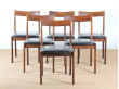 Suite de 4 chaises scandinaves en palissandre de Rio