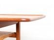 Scandinavian coffee table in oak and cane by Hans Wegner