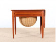 Scandinavian sewing table in teak