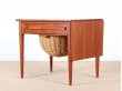 Scandinavian sewing table in teak