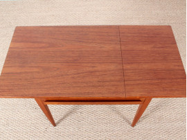 Scandinavian sewing table in teak