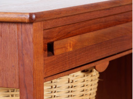 Scandinavian sewing table in teak